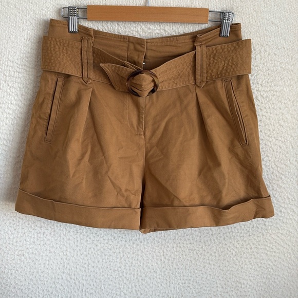 Sezane Rome Shorts Tan Camel Womens Size 6 36 Small - Picture 2 of 10